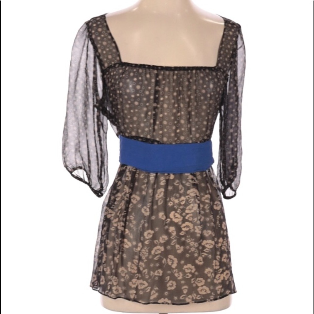 Anthropologie Odielle sheer 100% silk top.